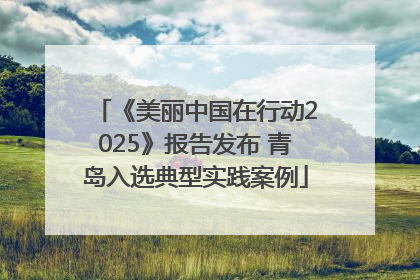 《美丽中国在行动2025》报告发布 青岛入选典型实践案例