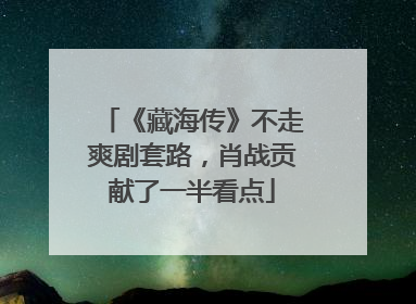 《藏海传》不走爽剧套路，肖战贡献了一半看点
