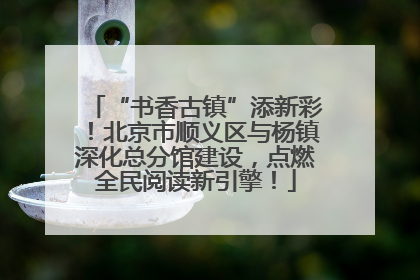 “书香古镇”添新彩！北京市顺义区与杨镇深化总分馆建设，点燃全民阅读新引擎！