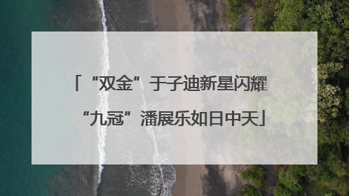 “双金”于子迪新星闪耀 “九冠”潘展乐如日中天