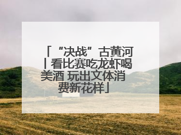“决战”古黄河丨看比赛吃龙虾喝美酒 玩出文体消费新花样