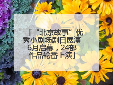 “北京故事”优秀小剧场剧目展演6月启幕，24部作品轮番上演