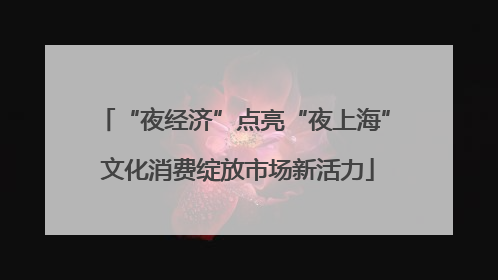 “夜经济”点亮“夜上海” 文化消费绽放市场新活力