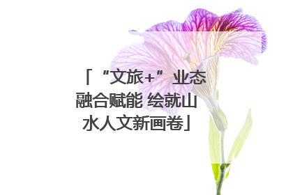 “文旅+”业态融合赋能 绘就山水人文新画卷
