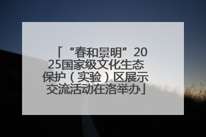 “春和景明”2025国家级文化生态保护（实验）区展示交流活动在洛举办