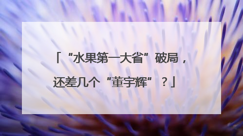 “水果第一大省”破局，还差几个“董宇辉”？