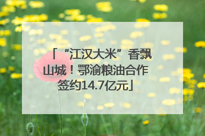 “江汉大米”香飘山城！鄂渝粮油合作签约14.7亿元