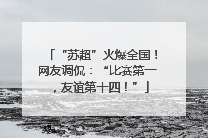 “苏超”火爆全国！网友调侃：“比赛第一，友谊第十四！”