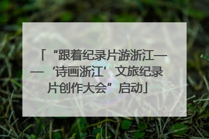 “跟着纪录片游浙江——‘诗画浙江’文旅纪录片创作大会”启动