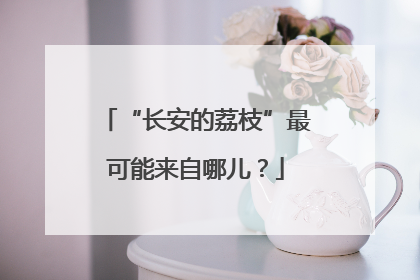 “长安的荔枝”最可能来自哪儿？