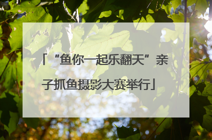 “鱼你一起乐翻天”亲子抓鱼摄影大赛举行