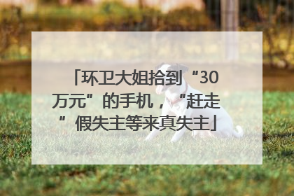 环卫大姐拾到“30万元”的手机，“赶走”假失主等来真失主