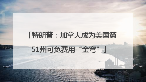 特朗普：加拿大成为美国第51州可免费用“金穹”