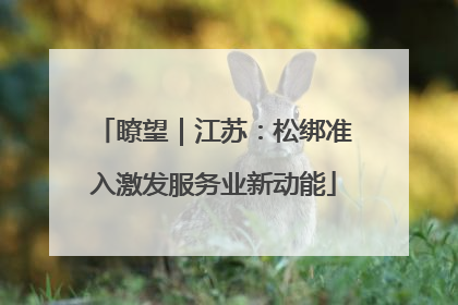 瞭望｜江苏：松绑准入激发服务业新动能