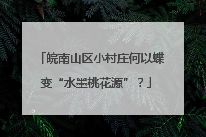 皖南山区小村庄何以蝶变“水墨桃花源”？