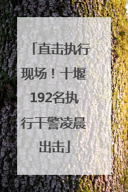 直击执行现场！十堰192名执行干警凌晨出击
