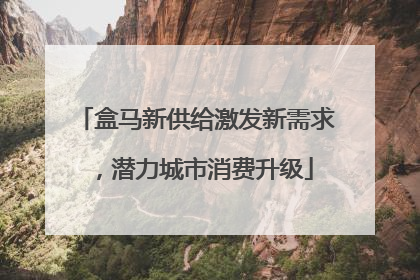 盒马新供给激发新需求，潜力城市消费升级