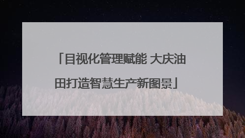 目视化管理赋能 大庆油田打造智慧生产新图景