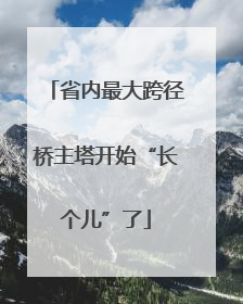省内最大跨径桥主塔开始“长个儿”了