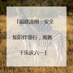 福建漳州：安全知识伴童行，寓教于乐庆六一