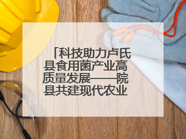 科技助力卢氏县食用菌产业高质量发展——院县共建现代农业科技示范县