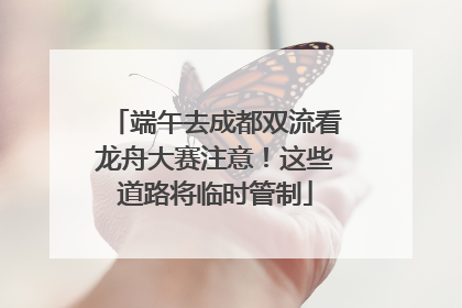 端午去成都双流看龙舟大赛注意！这些道路将临时管制