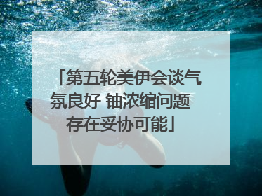 第五轮美伊会谈气氛良好 铀浓缩问题存在妥协可能