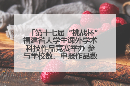 第十七届“挑战杯”福建省大学生课外学术科技作品竞赛举办 参与学校数、申报作品数创历史新高