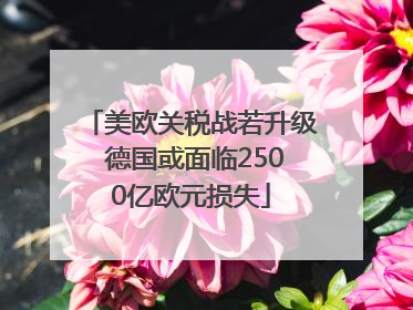 美欧关税战若升级 德国或面临2500亿欧元损失