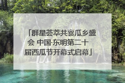 群星荟萃共襄瓜乡盛会 中国·东明第二十届西瓜节开幕式启幕