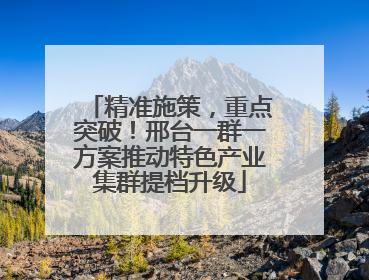 精准施策，重点突破！邢台一群一方案推动特色产业集群提档升级