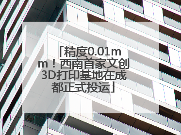 精度0.01mm！西南首家文创3D打印基地在成都正式投运
