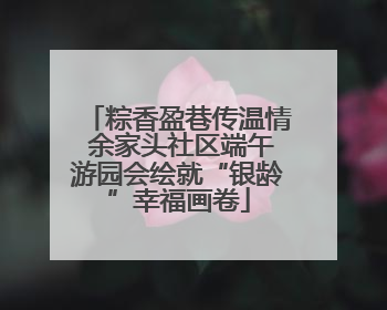 粽香盈巷传温情 余家头社区端午游园会绘就“银龄”幸福画卷