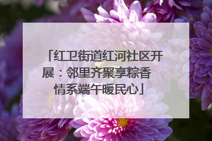 红卫街道红河社区开展：邻里齐聚享粽香 情系端午暖民心