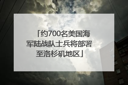 约700名美国海军陆战队士兵将部署至洛杉矶地区