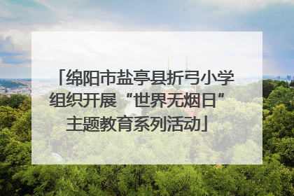 绵阳市盐亭县折弓小学组织开展“世界无烟日”主题教育系列活动