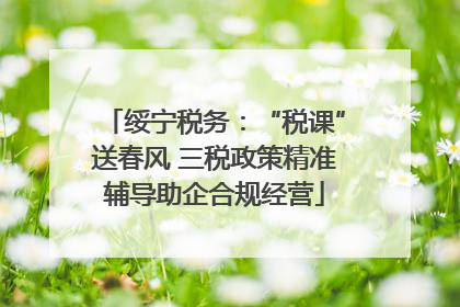 绥宁税务：“税课”送春风 三税政策精准辅导助企合规经营