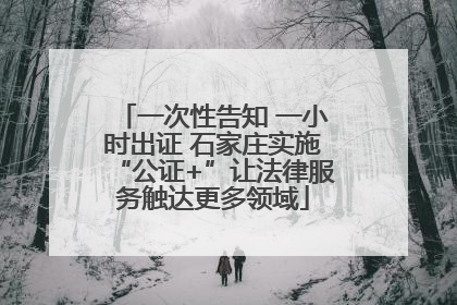 一次性告知 一小时出证 石家庄实施“公证+”让法律服务触达更多领域