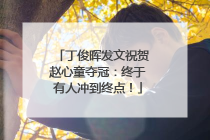 丁俊晖发文祝贺赵心童夺冠：终于有人冲到终点！