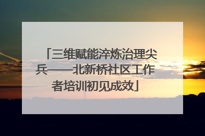 三维赋能淬炼治理尖兵——北新桥社区工作者培训初见成效