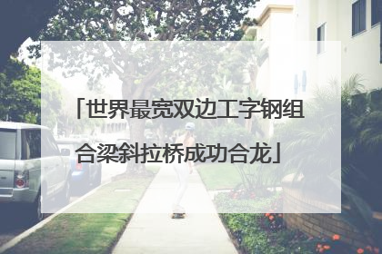 世界最宽双边工字钢组合梁斜拉桥成功合龙