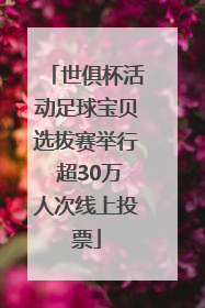世俱杯活动足球宝贝选拔赛举行 超30万人次线上投票
