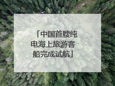 中国首艘纯电海上旅游客船完成试航