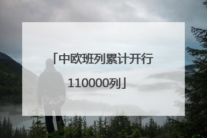 中欧班列累计开行110000列