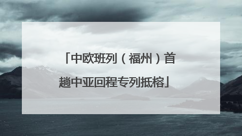 中欧班列（福州）首趟中亚回程专列抵榕