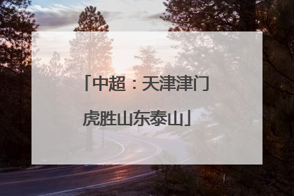 中超：天津津门虎胜山东泰山