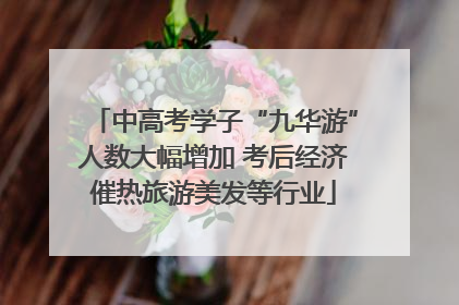 中高考学子“九华游”人数大幅增加 考后经济催热旅游美发等行业