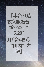 丰台打造农文旅融合新业态 “5.20”开启沉浸式“田园”之旅