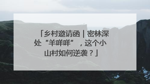 乡村邀请函｜密林深处“羊咩咩”，这个小山村如何逆袭？