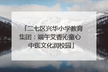 二七区兴华小学教育集团：端午艾香沁童心 中医文化润校园